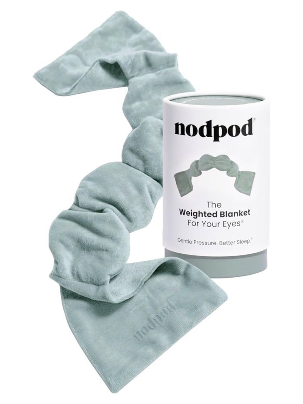nodpod Silk Weighted Eye Blanket - Dusty Teal Gently Used MSRP: $38